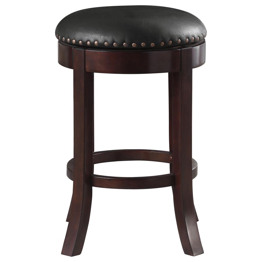 Aboushi Black Swivel Counter Stool - furniture place usa