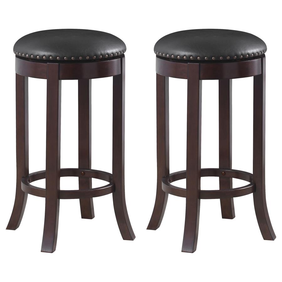 Aboushi Black Swivel Bar Stool - furniture place usa