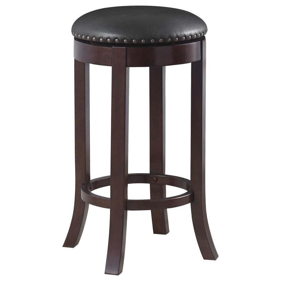 Aboushi Black Swivel Bar Stool - furniture place usa