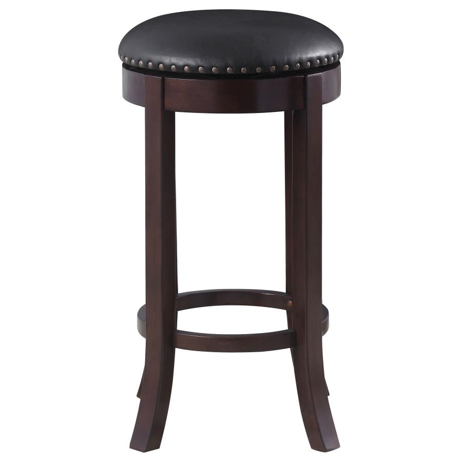 Aboushi Black Swivel Bar Stool - furniture place usa