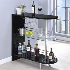 Adolfo Black Home Bar - furniture place usa