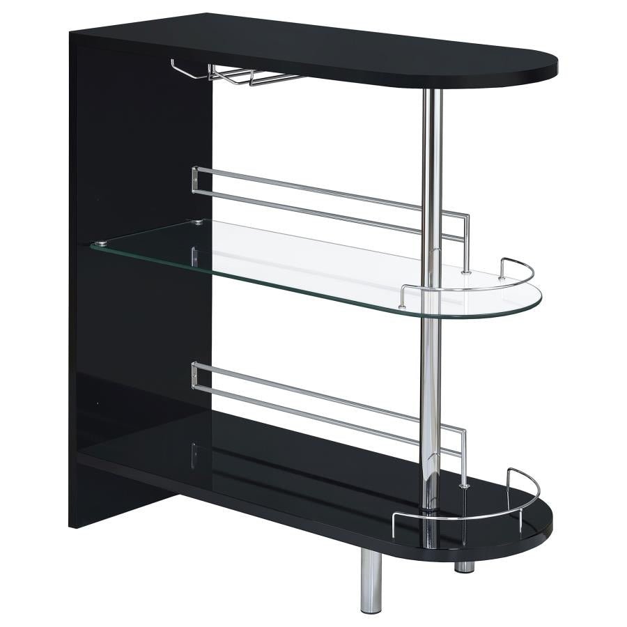 Adolfo Black Home Bar - furniture place usa