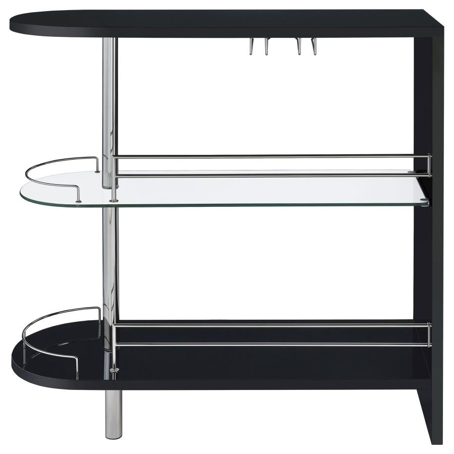 Adolfo Black Home Bar - furniture place usa