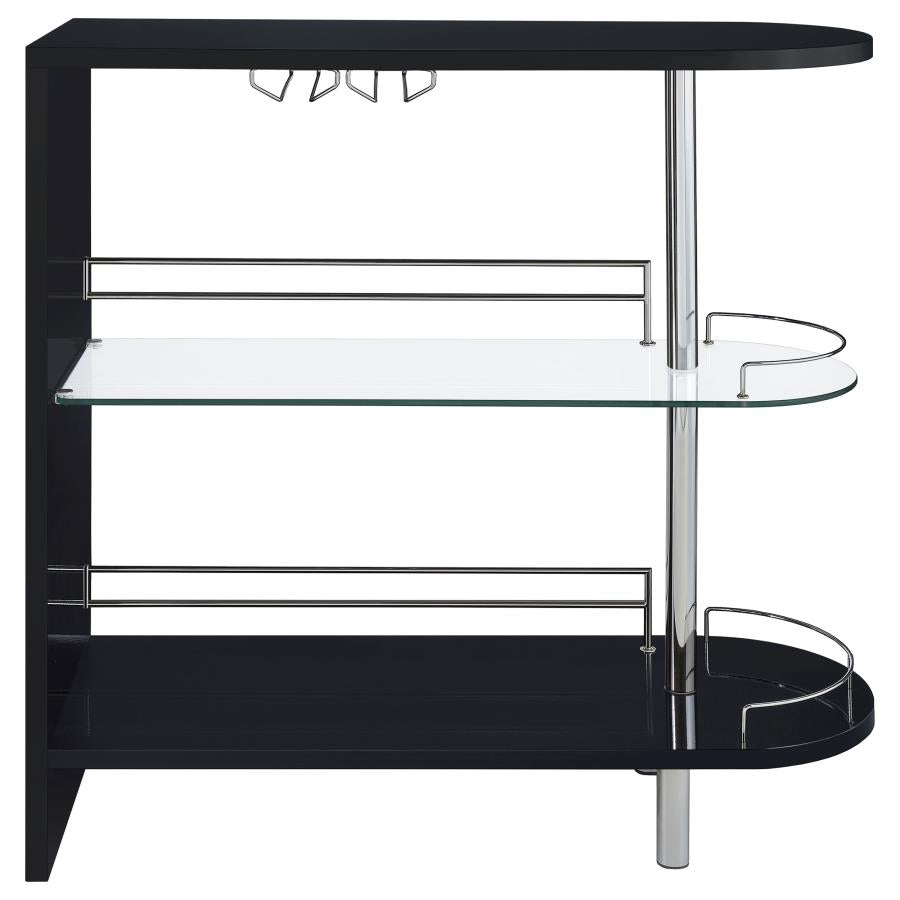 Adolfo Black Home Bar - furniture place usa