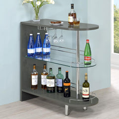 Adolfo Grey Home Bar - furniture place usa