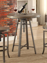 Bartlett Brown Adjustable Bar Table - furniture place usa