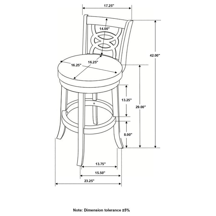 Calecita Black Swivel Bar Stool - furniture place usa