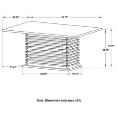 Stanton Black Dining Table - furniture place usa