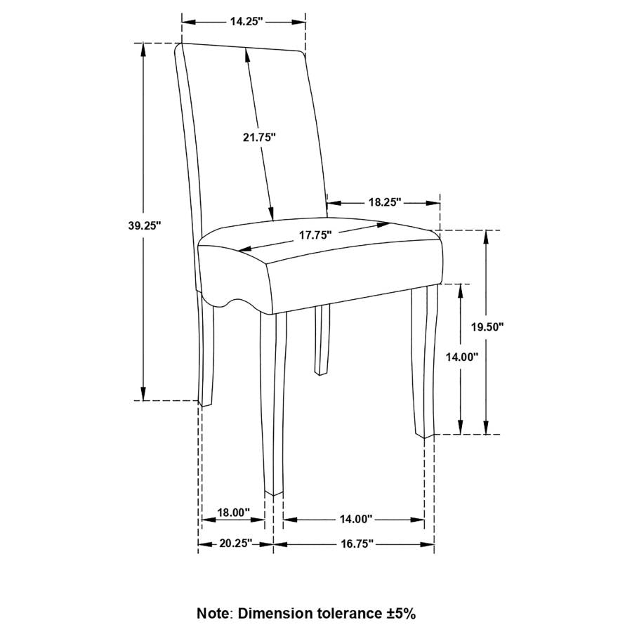 Stanton Grey Side Chair - furniture place usa