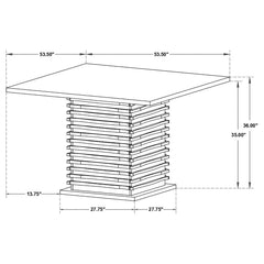 Stanton Black Counter Height Dining Table - furniture place usa