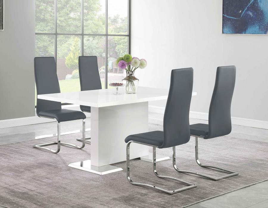 Anges Grey 5 Pc Dining Set - furniture place usa