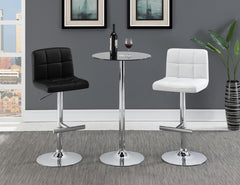 Lenny Black Adjustable Bar Stool - furniture place usa