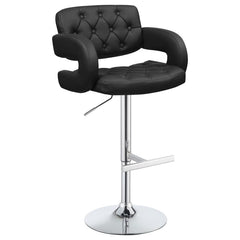 Brandi Black Adjustable Bar Stool - furniture place usa