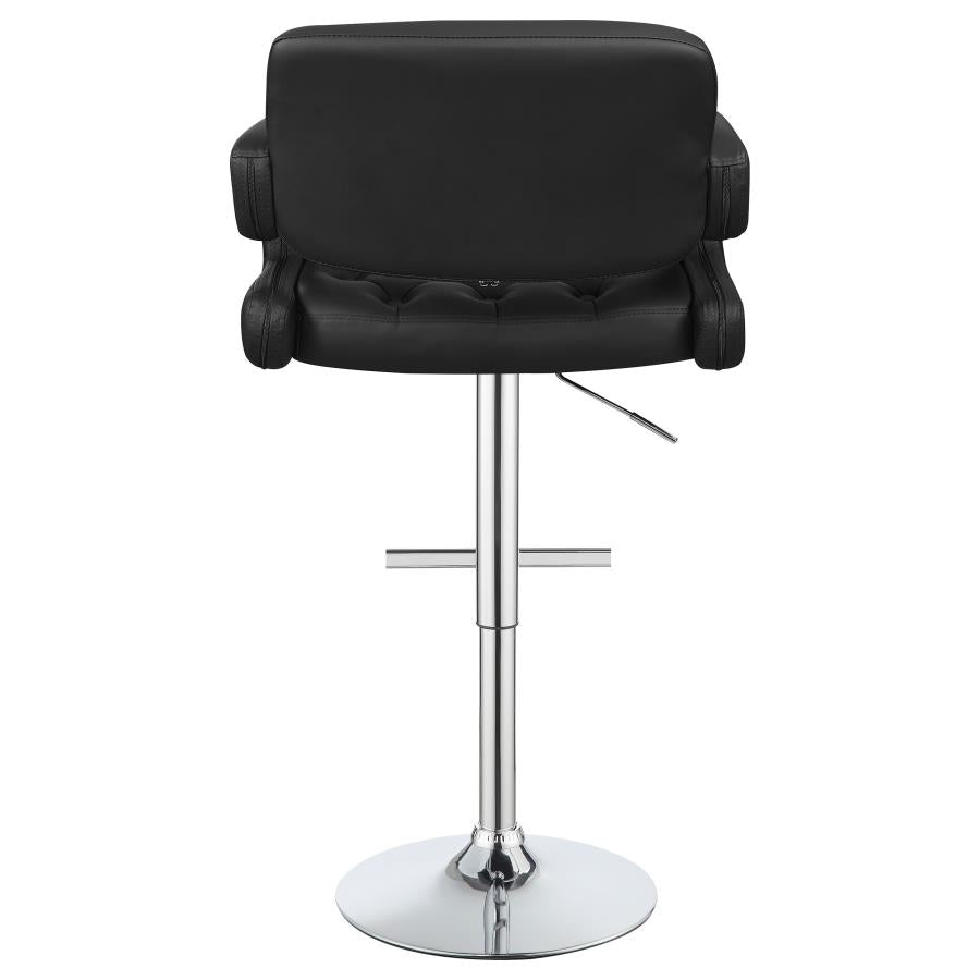 Brandi Black Adjustable Bar Stool - furniture place usa