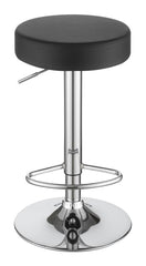 Ramses Black Adjustable Bar Stool - furniture place usa