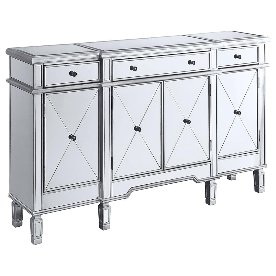 Aconitum Silver Accent Cabinet - furniture place usa