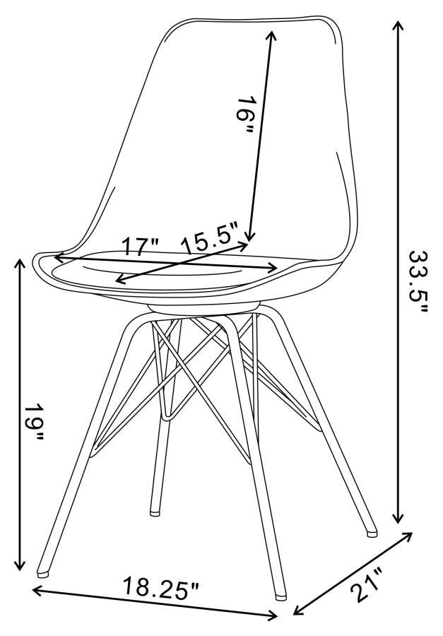 Juniper Black Side Chair - furniture place usa