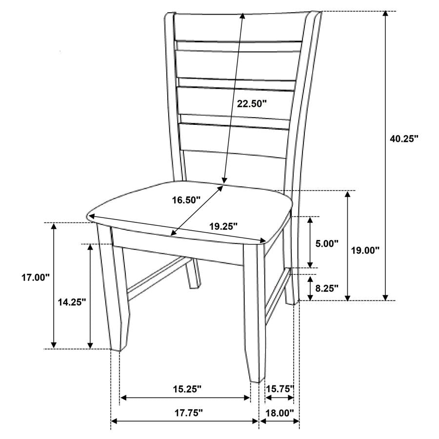 Dalila Brown 5 Pc Dining Set - furniture place usa