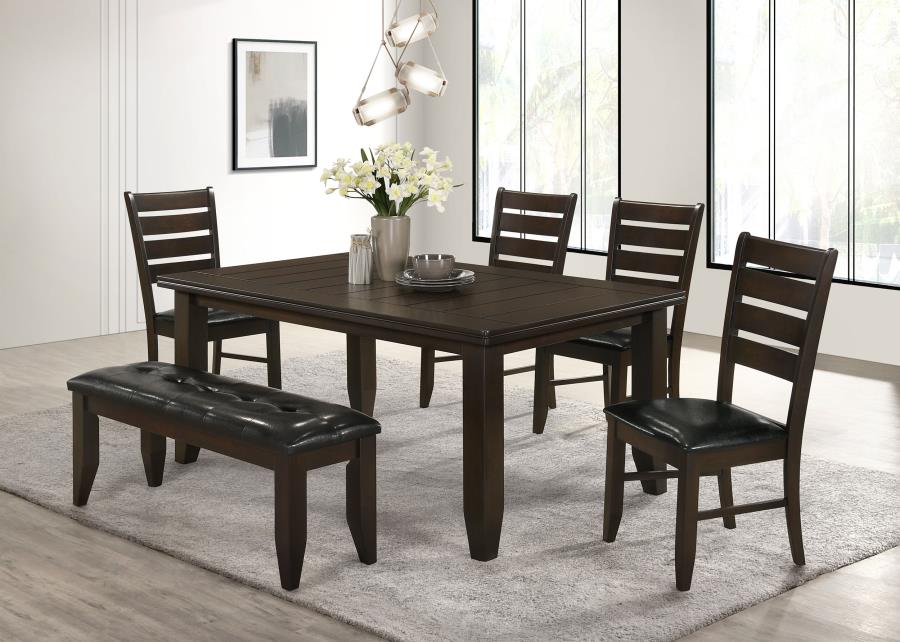 Dalila Brown 6 Pc Dining Set - furniture place usa