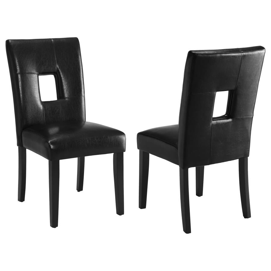 Shannon Black Side Chair - furniture place usa