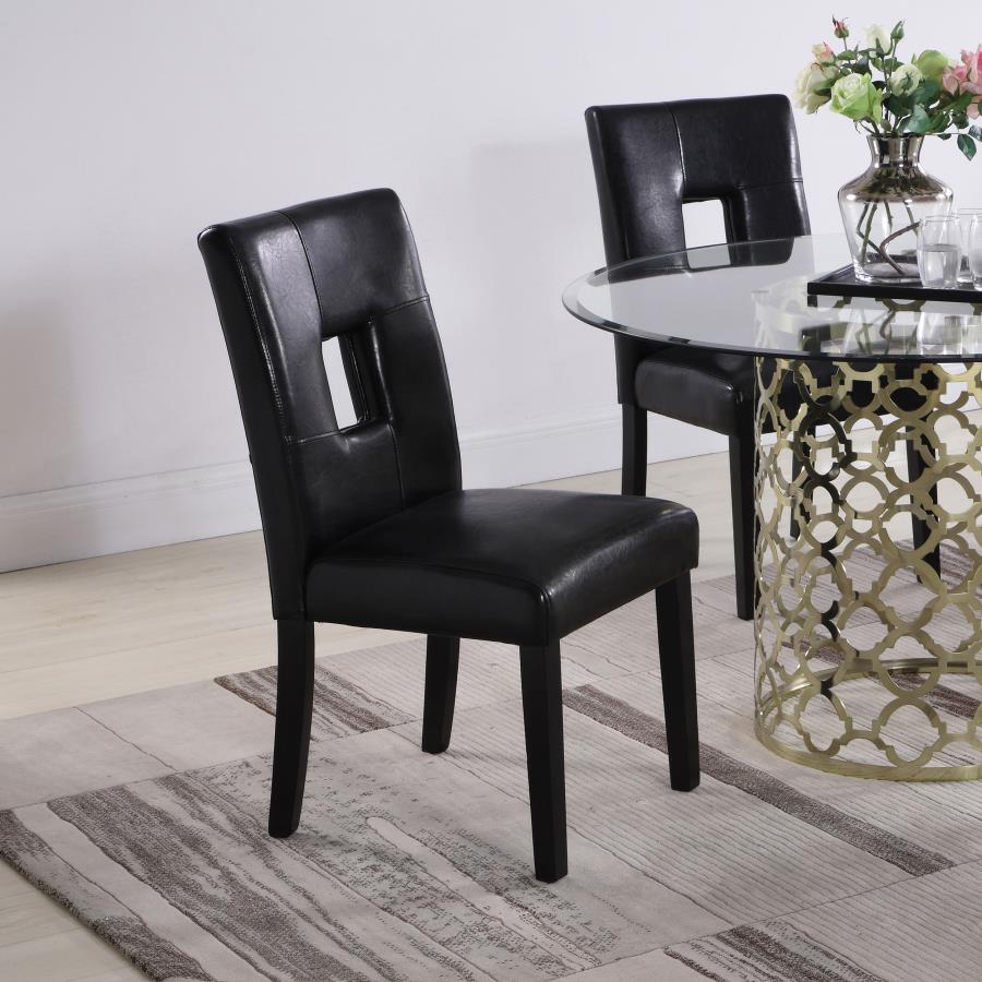 Shannon Black Side Chair - furniture place usa