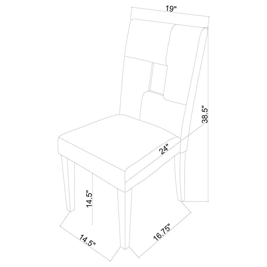 Shannon Black Side Chair - furniture place usa