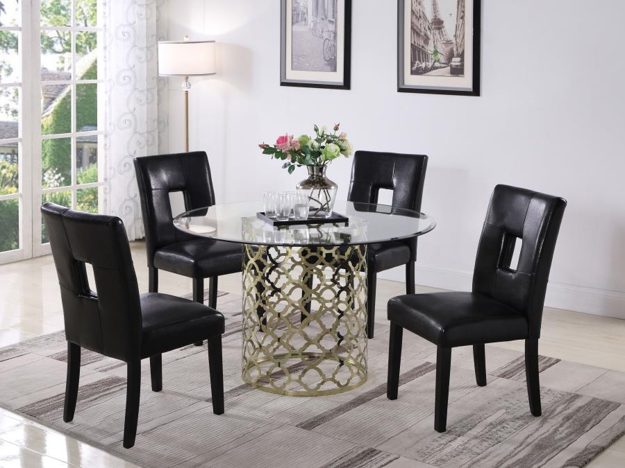 Shannon Black Side Chair - furniture place usa