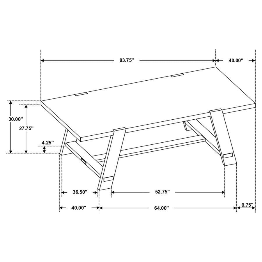 Sharon Brown Dining Table - furniture place usa