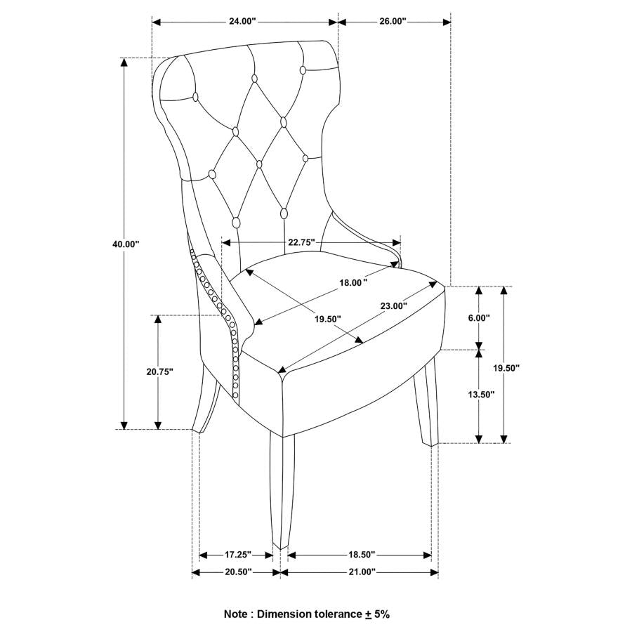 Baney Beige Side Chair - furniture place usa