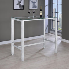 Tolbert Clear Bar Table - furniture place usa