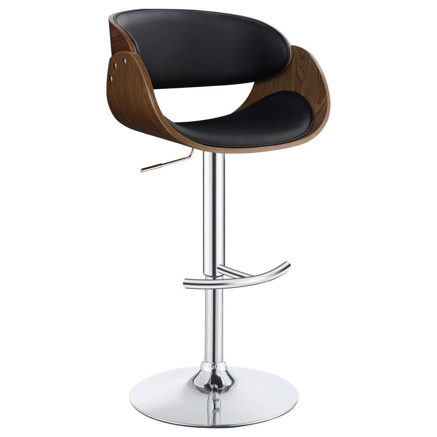 Dana Black Adjustable Bar Stool - furniture place usa