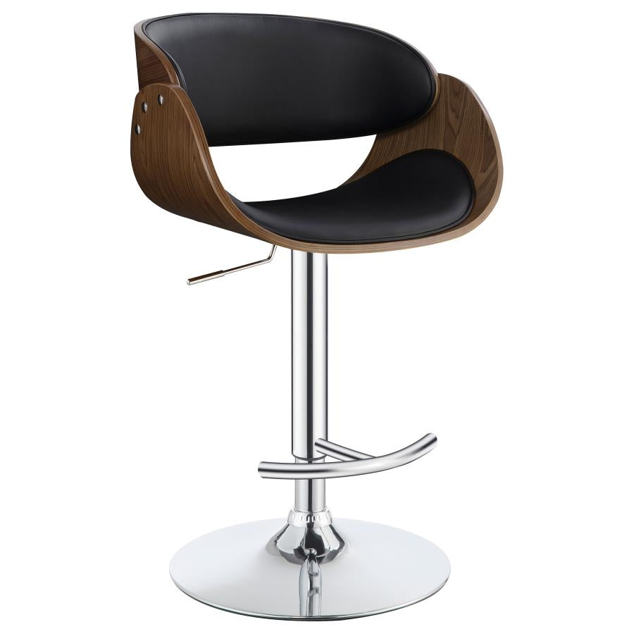 Dana Black Adjustable Bar Stool - furniture place usa