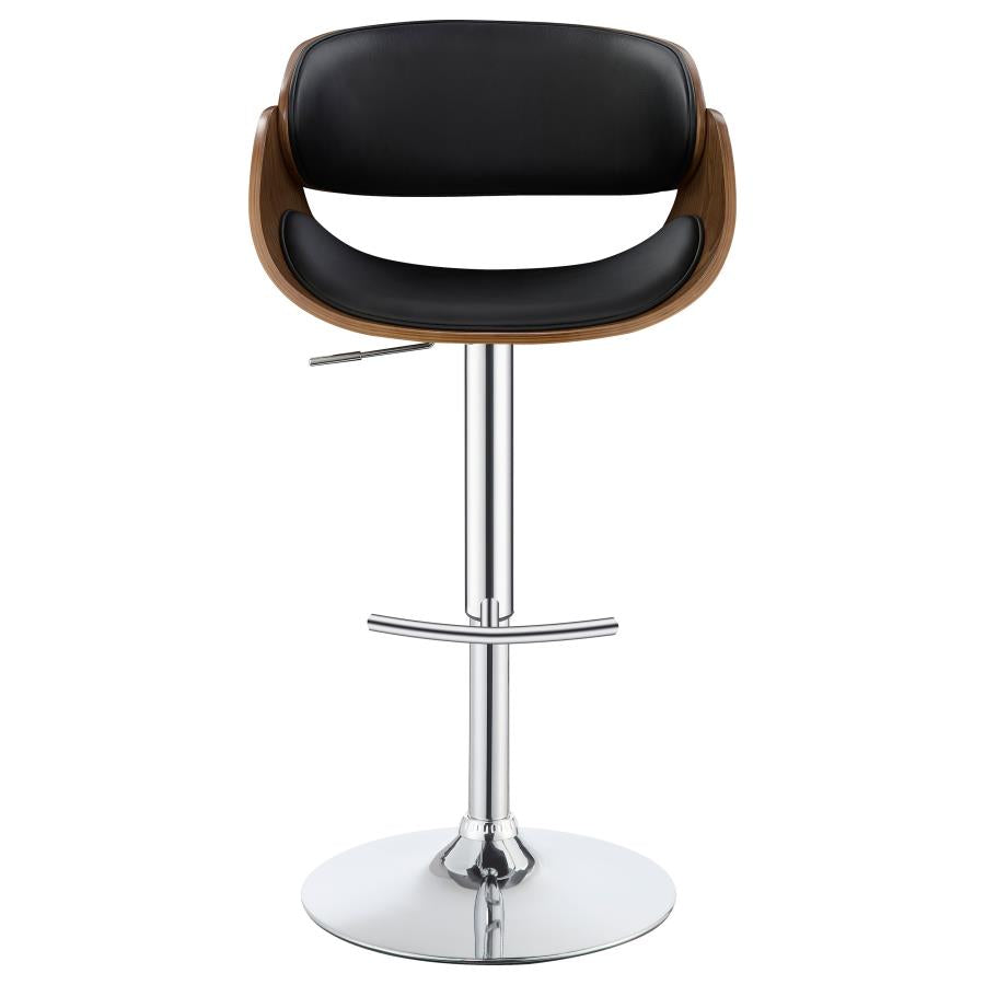 Dana Black Adjustable Bar Stool - furniture place usa