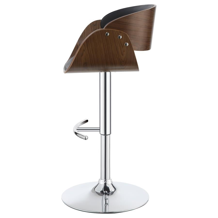 Dana Black Adjustable Bar Stool - furniture place usa