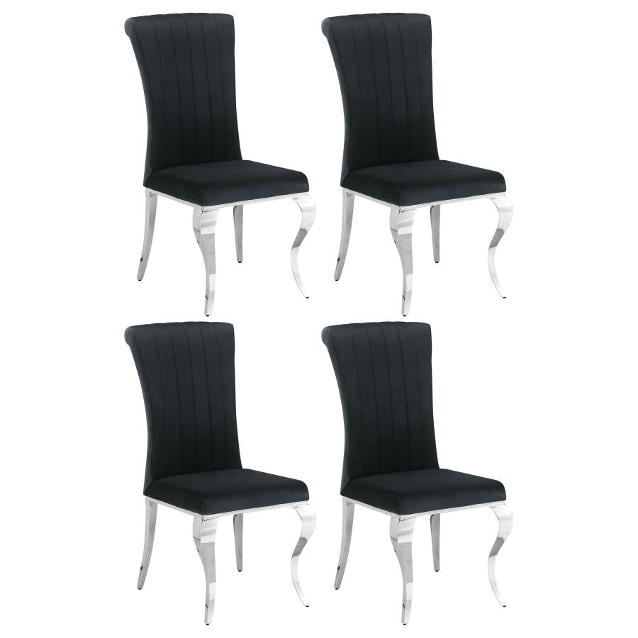 Betty Black Side Chair - furniture place usa