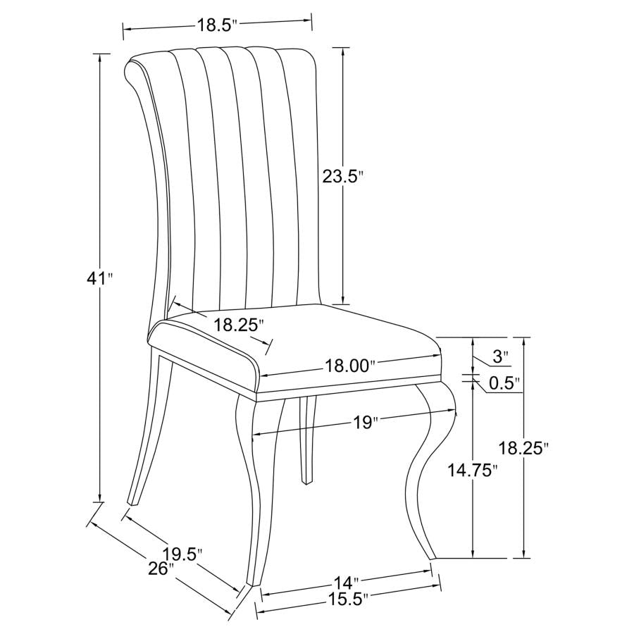 Betty Black Side Chair - furniture place usa