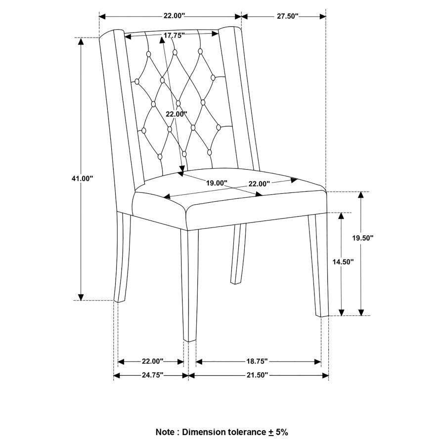 Bexley Beige Side Chair - furniture place usa