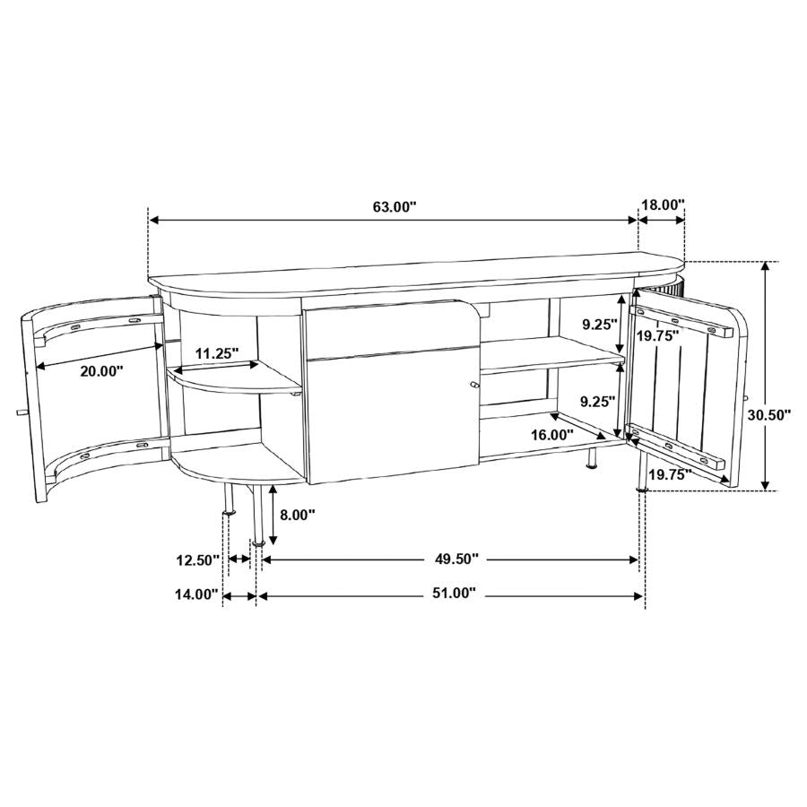 Ortega White Sideboard - furniture place usa