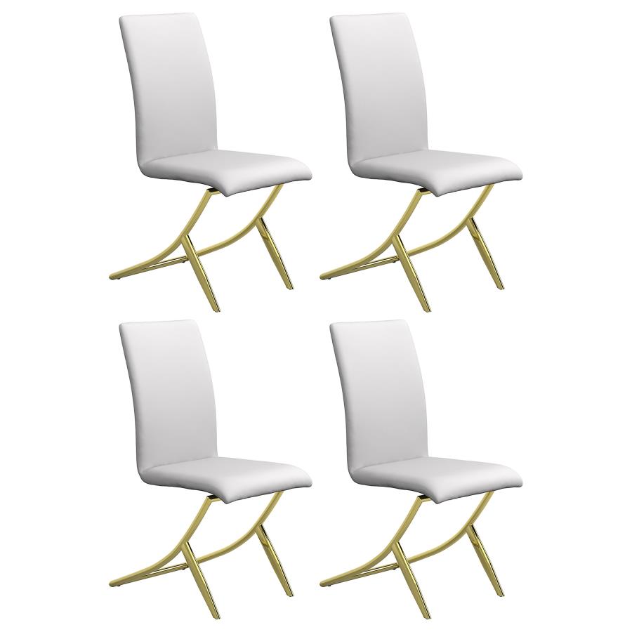 Carmelia White Side Chair - furniture place usa