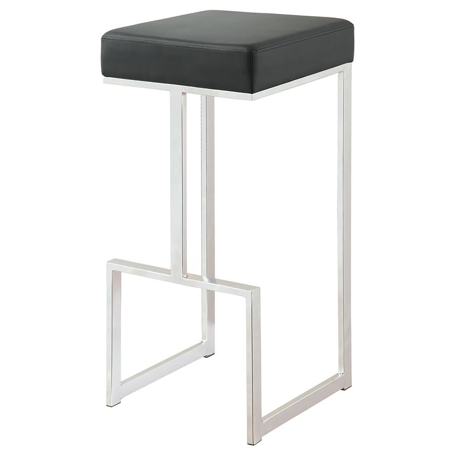 Gervase Black Bar Stool - furniture place usa