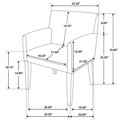 Catherine Grey Arm Chair - furniture place usa