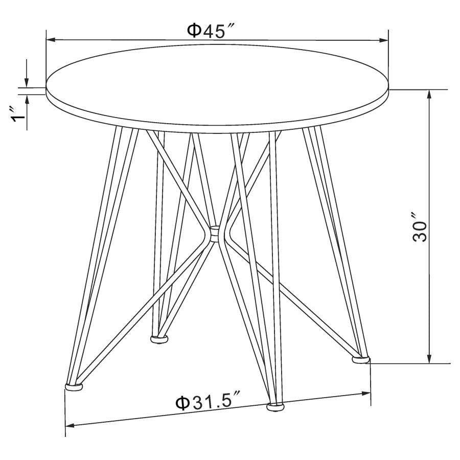 Rennes Black Dining Table - furniture place usa