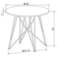 Rennes Black Dining Table - furniture place usa