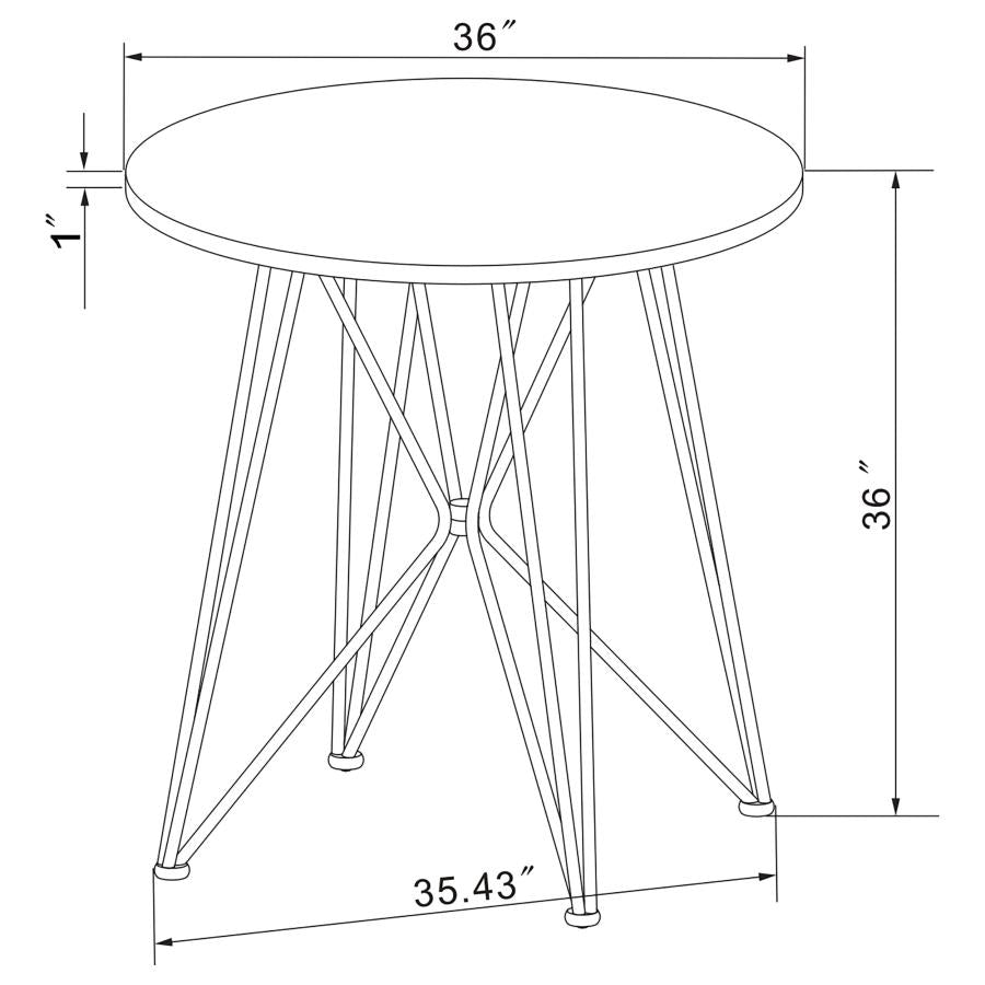 Rennes Black Counter Height Dining Table - furniture place usa