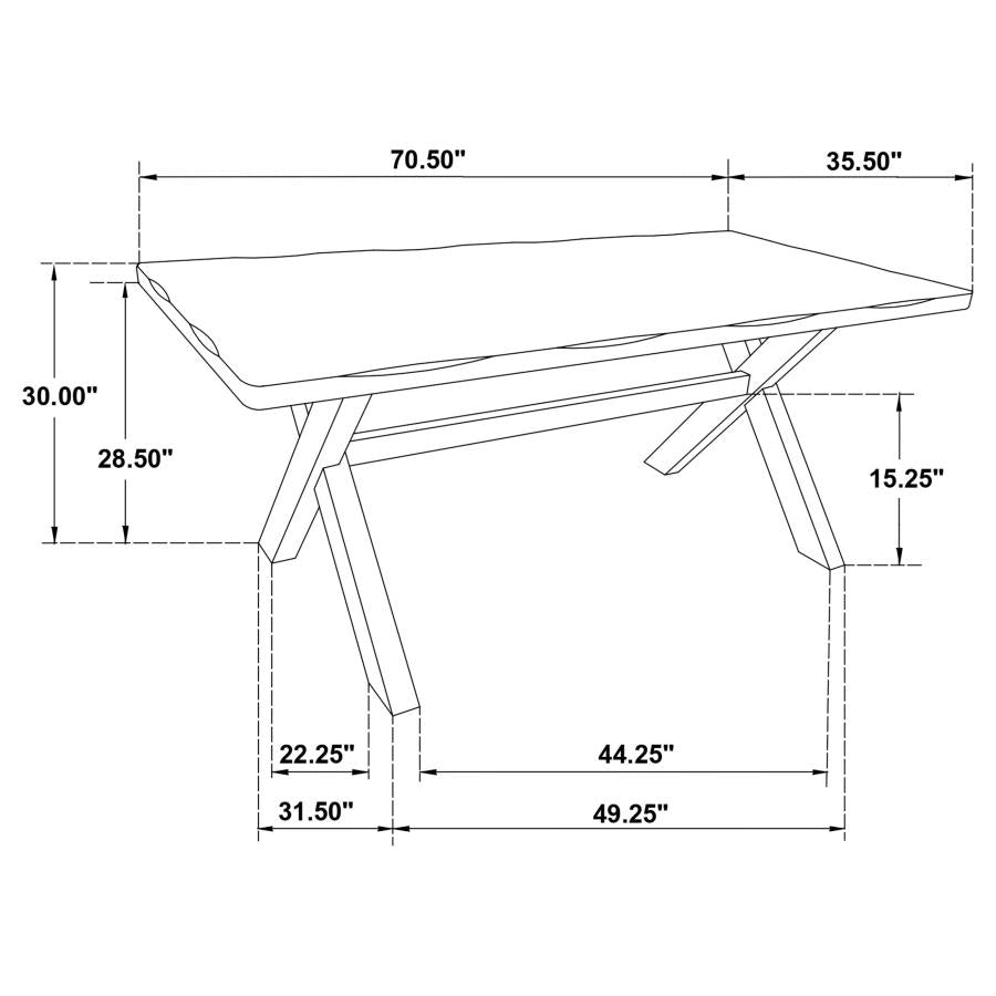 Alston Brown Dining Table - furniture place usa