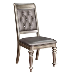 Bling Game Silver Side Chair - furniture place usa