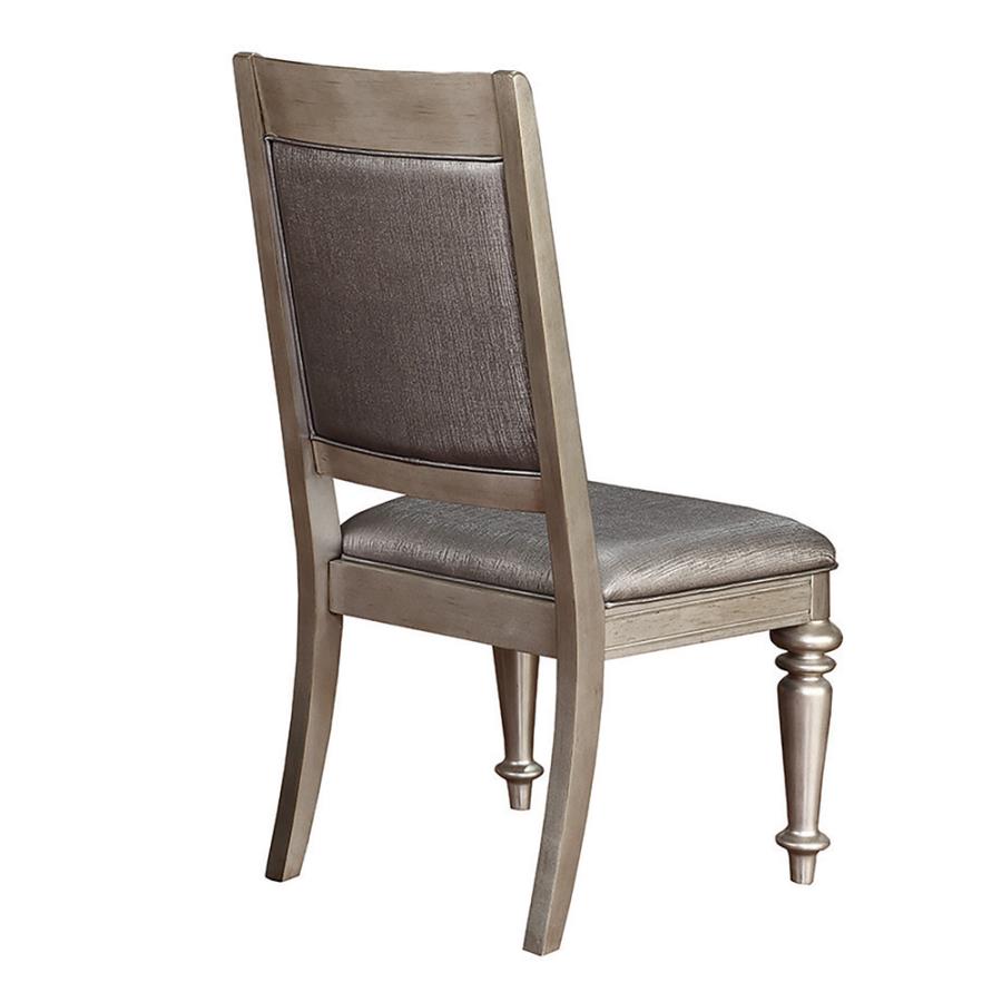 Bling Game Silver Side Chair - furniture place usa