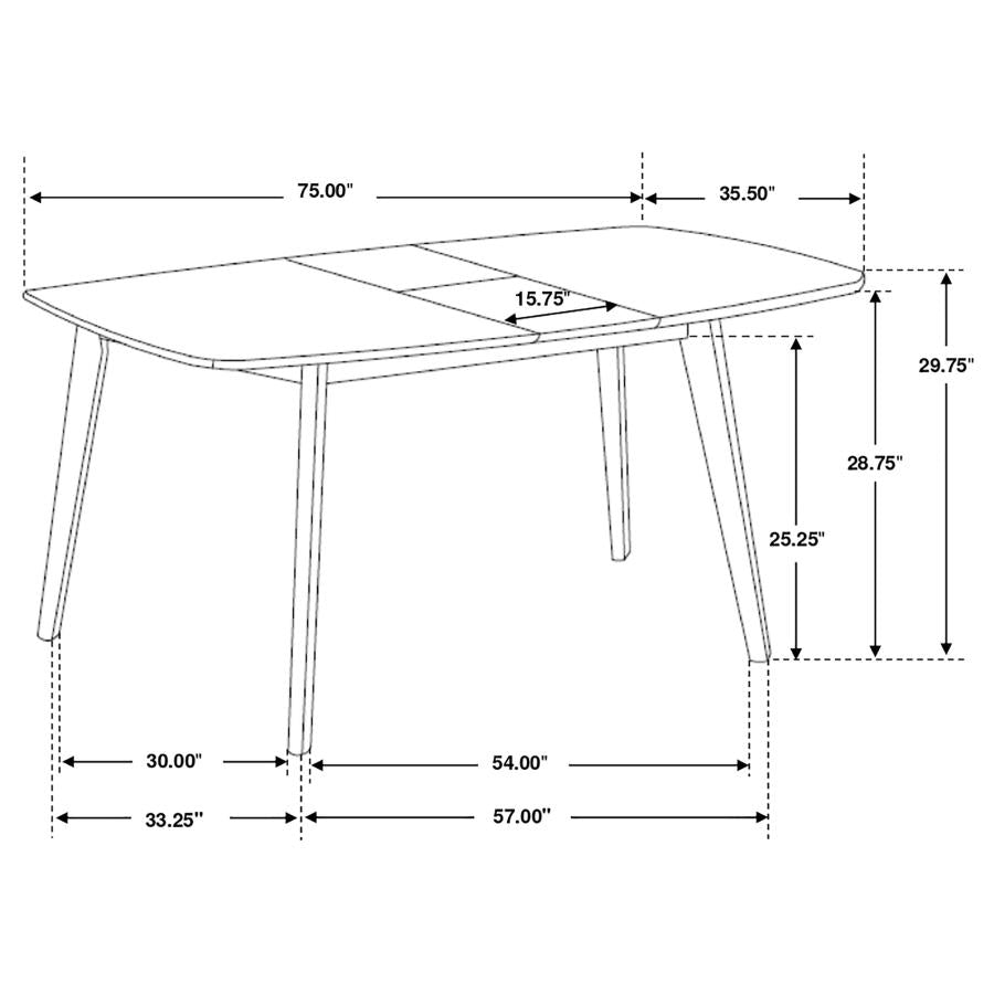 Redbridge Brown Butterfly Leaf Dining Table - furniture place usa