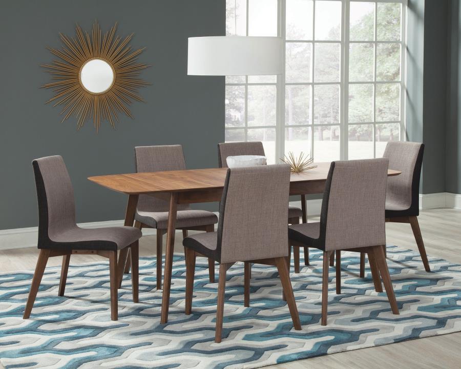 Redbridge Brown Butterfly Leaf Dining Table - furniture place usa