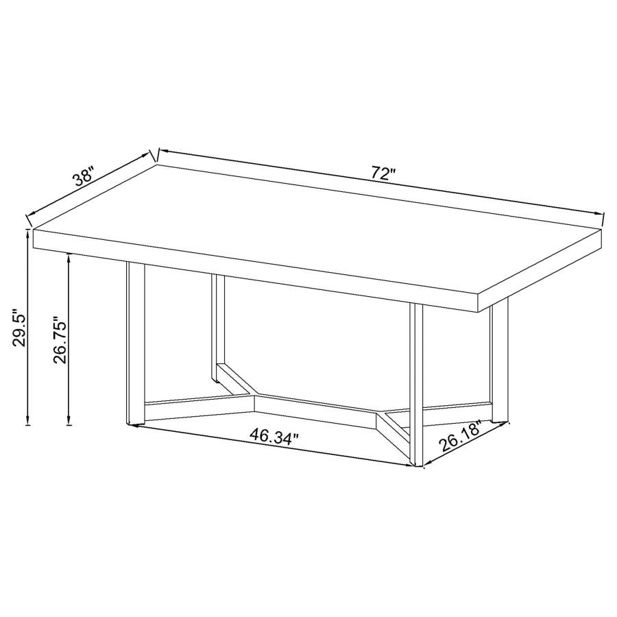 Benson Black Dining Table - furniture place usa